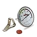 SmokeWare Temperature Gauge – 3-inch Face, 0-700°F Range, Multi-Color White, Replacement Thermometer for Big Green Egg Grills, Made in The USA
