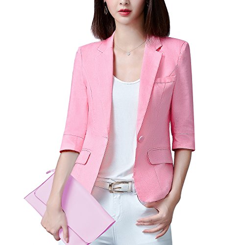 Short Sleeve Blazer Jacket Solid 