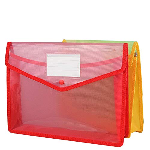 SPS Parth Envelope Folder,Transparent Poly-Plastic A4 Documents File Storage Bag With Snap Button Set Of 2/Certificate File Holder/Document Folder For Certificates A4 Size/Legal/Brief Bag For Document
