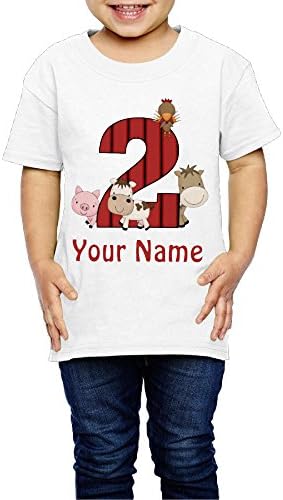 2nd Birthday Farm Animals Personalized Cute Shirts For Kids