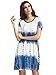Romwe Loose Casual Short Sleeve Tie Dye Ombre Swing T-Shirt Tunic Dress