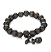 FUNRUN JEWELRY 6PCS 11MM Wood Bead Bracelet for Men Women Buddhist Mala Bracelet Elastic