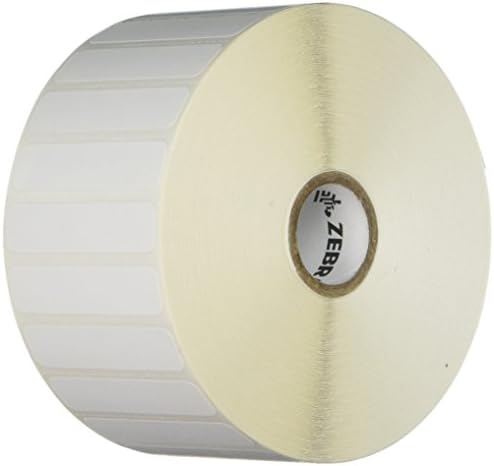 Zebra Technologies 10010040 Z-Select 4000D Paper Label, Direct Thermal, Perforated, 2.25" x 0.5", 1" Core, 5" OD, 4200 Labels per Roll (Pack of 4)