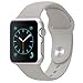 FanTEK Soft Silicone Sport Style Replacement iwatch Strap for Apple Wrist Watch 38mm Models - Small/Medium - Stone