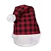 Windy City Novelties Plaid Santa Hat + LED Christmas Bulb Necklace Kit for Ugly Sweater Xmas Holiday Party