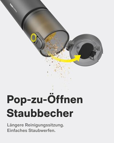 HOTO Handstaubsauger Auto, 4-in-1-Akku-Staubstaubsauger mit 20000 Pa Starker Saugkraft, Elektrischer Druckluft-Staubsammler, Mini Staubsauger für Auto, Schreibtisch, Computer, Tastatur, Büroreinigung