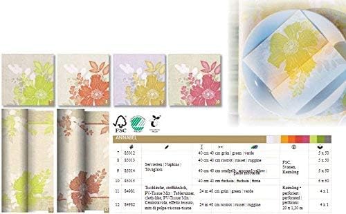 Papstar 84981 Table Runner for Weddings PV-Fabric Mix Royal Collection Annabel on Roll, 24 M x 40 CM Green - Image 4