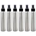 Aluminum Refillable Black Spray Bottle Mister - 4 oz (6 Pack)