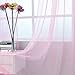 KEQIAOSUOCAI Pink Sheer Window Scarf Valance Sheer Fabric for Draping Curtain Toppers for Wedding Party Girls Room Bed Canopy Scarves 52 Inches Wide by 216 Inches Long Pink