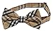 Mens Cotton Madras Bowtie Set Various Colors (Beige)