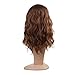MelodySusie Mid Length Curly Wavy Wig for Women, 17 inches Hair Replacements Wig with Bang, Synthetic Fiber, Natural as Human Hair, for Daily Halloween Cosplay with Wig Cap, Light Brown
