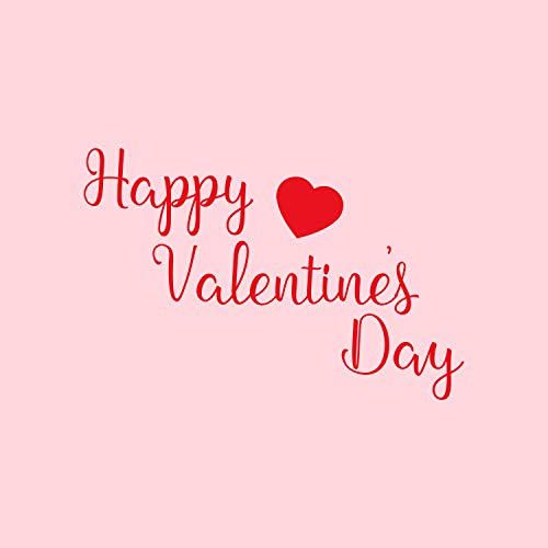 Valentines Day Vinyl Wall Art Decal - Happy Valentine's Day - 15" x 23" - Valentine's Lovers Heart Decor Romantic Couples Home Living Room Bedroom Apartment Indoor Work Sticker (15" x 23", Red) - Thumbnail 3