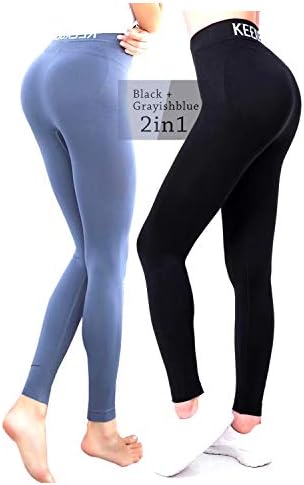 KEEXUENNL Slimming Leggings for Women High Waist Tummy-Control Compression Skinny Leggings Comfort Elastic Yoga Pants