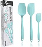 Zoppi Kitchenware Silicone Spatulas and Spoon with Steel Core - Blue