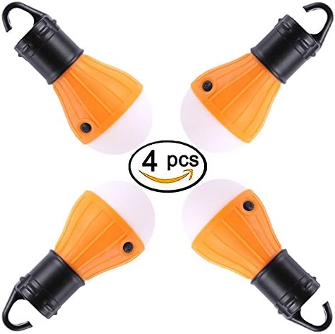 LED Lantern Tent Camping Light 4 Pack Viewpick Portable LED Tent Lamp Emergency Light Bulb Battery Operated 3 Mode Night Light for Backpacking Hiking Fishing Shed Playhouse Indoor Outdoor Activities