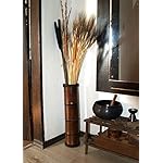 Floor-Vase-Garden-Decor-Wooden-Vase-Wicker-Flower-Vase-Lodge-Decor