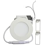 KINGSO 3W Round LED Panel Dimmable Recessed Ceiling Light Warm White 2700-3200K Ultrathin Downlight With Driver Lighting Lamp Fixture AC 85-265V
