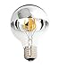 Luxon 4w G80 Led Bulb with Mirror, E26 Medium base,Half Chrome Siliver Globe Shape Bulb ,Energy Saving Warm White 2700k, Non-dimmable