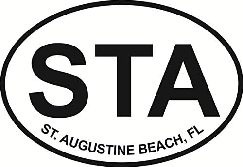 St. Augustine Beach Euro Oval Bumper Sticker