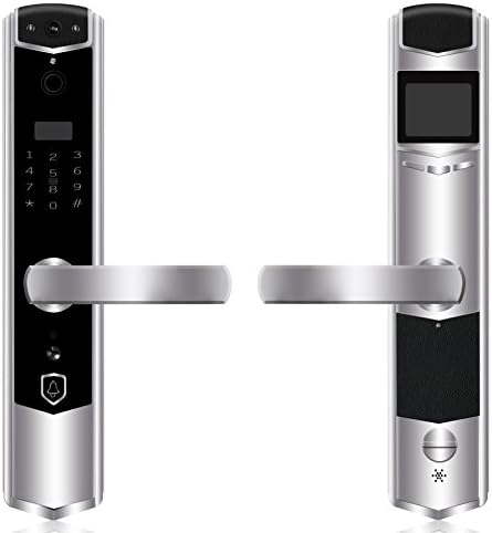 Electronic Keyless Smart Door Lock - Digital Button Door Key Pad Lock - with Video Doorbell - Smart wireless Video Intercom Doorbell, Multiple unlock modes / APP remote unlock / Fingerprint / Passwor