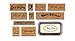 Cavallini Rubber Stamps Greetings, Assorted with Ink Pad