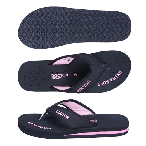 DOCTOR EXTRA SOFT Doctor Slippers for Women Orthopedic Diabetic Pregnancy Non Slip Lightweight Comfortable Flat Casual Stylish Dr Chappals and House Flip flops For Ladies and Girl’s D-22