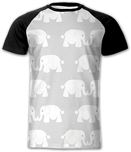 Elephant Print Men's Short Sleeve T-Shirt Fashion Tee For Boys Basic Tee