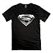 Jiuzhou Men's T-shirt Superman Logo Black
