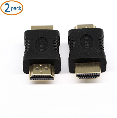 19 PinÂ HDMI Male Type A to HDMI Male Type A M/M Extender Adapter Converter Coupler ConnectorÂ for HDTV(2-PACK,Gold plated)