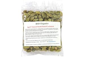 BSD Organics SpicY Natural Elachi/Elakai/Cardamom for Tea, Coffee, Sweet, Rice,Skincare, Oral Care and more (100 grams)