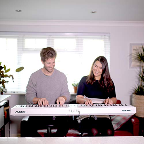 4 Alesis+Recital+White+Full+Size+Semi+Weighted