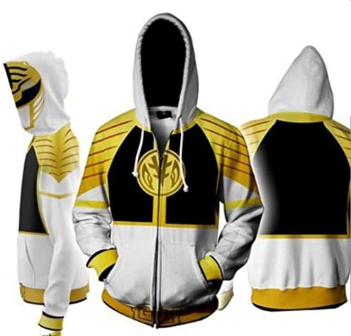Power Rangers 3D Digital Print Zip Hooded Sweater Sweater Long Sleeve Lightweight Zip Hoodie