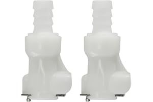 BBTUS 2PCS 1/4" 3/8" 5/16" Plastic Tube In-Line Hose Barb Quick Release Coupling, Disconnect Insert Coupler, Shut-Off Valved Connector, Female Connect Fittings (2x Female Connector)