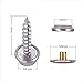 WORLD 9.99 MALL 60 Pieces Fastener Screw Snaps, Marine Grade Boat Canvas Furniture Tents Leather Stainless Steel Snaps 3/8