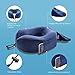 Family Pro Neck Pillow,Breathable & Comfortable Memory Foam Travel Pillow,U-Shaped Adjustable 360-Degree Head Support, Airplane Car Flight Pillow Kit with 3D Contoured Eye Masks(Blue)
