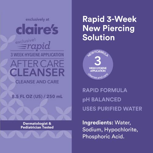 Claire’s Piercing Aftercare Saline Solution for Piercings Nose and