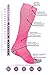 Plus Size Compression Socks 4 Wide Calf, Big and Tall, Men & Women 15-20 mmHg Reduce Pain Swelling. Maternity Nurse Travel Diabetic & Medical (WF LG, PINK)