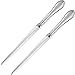 TecUnite 2 Pack Letter Opener Envelope Opener Knife Metal Letter Opening Knife, 9 Inches (Silver Color)