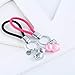 MILESI Magnetic Destined Kissing Piggy Couple Keychains Cute Pendant Keyring Valentine's Gifts Birthday Present Anniversary for him and her