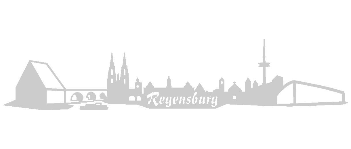 Samunshi Düsseldorf Skyline Aufkleber 15x3,8cm - Autoaufkleber Silber Für Glas & Metall