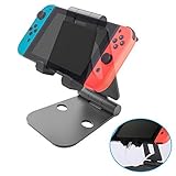 Nintendo Switch Stand, iDudu Foldable Adjustable Desktop charging Stand Cradle Holder for Nintendo Switch, iPhone, iPad and all Cellphones, Smartphones, Tablets, black