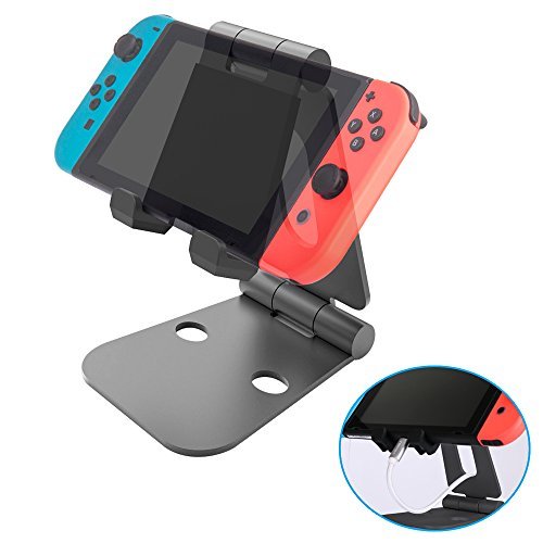 Nintendo Switch Stand, iDudu Foldable Adjustable Desktop charging Stand Cradle Holder for Nintendo Switch, iPhone, iPad and all Cellphones, Smartphones, Tablets, black Nintendo Switch Stand, iDudu Foldable Adjustable Desktop charging Stand Cradle Holder for Nintendo Switch, iPhone, iPad and all Cellphones, Smartphones, Tablets, black
