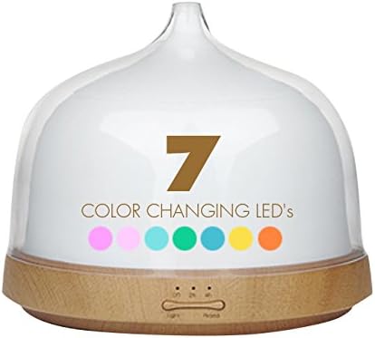 Pur Aromatherapy Essential Oil Diffuser Ultrasonic Cool Mist Humidifier, Durable Acrylic Top and Wood Grain Bottom, Great for Baby Nursery/Yoga/Spas/Offices, 200 mL