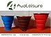 AVALEISURE Collapsible Silicone Travel Cup - The Genuine 10oz Foldable Drinking Mug with Lid, BPA Free, Water, Coffee, Tea, Snacks for Hiking, Camping, Picnic (navy)