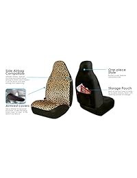 FH GROUP fb125brown115 Classic Leopard   Funda para asiento de coche (Airbag compatible y Split Banco), color café