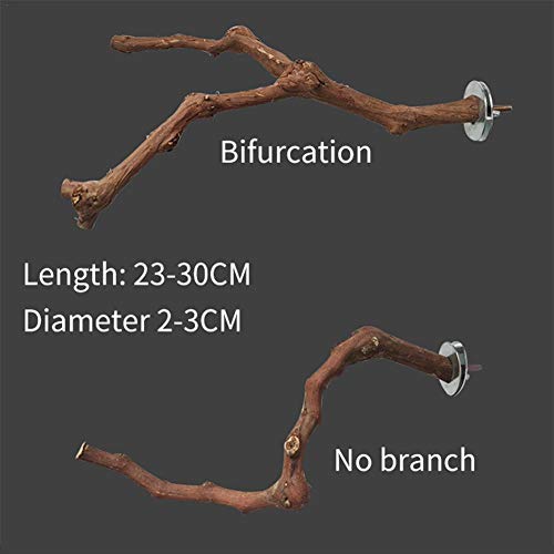 cuckooX Natural Wood Grapevine Bird Cage Perch For Parrot Cages Bird Standing Sticks Wood Pole