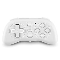 Ichiias Wireless Bluetooth Gamepad, Portable Wireless Bluetooth Game Controller Mini Gamepad Handle for iOS Androids Win(White)