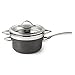 Calphalon Contemporary Hard-Anodized Aluminum Nonstick Cookware, Saucepan with Steamer Insert, 4 1/2-quart, Black