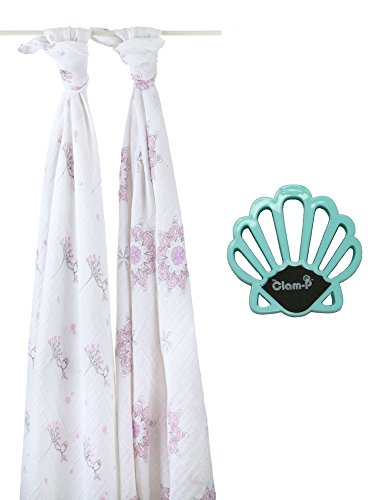Aden + Anais Bundle: Classic Muslin Swaddle Blanket 2 Pack "For The Birds" + ...
