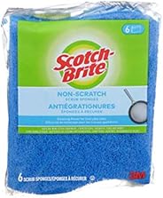 Scotch-Brite Scrub Sponge, 6 Pack, Non Scratch, Multipurpose, Dish Scrubber, Scour Sponge